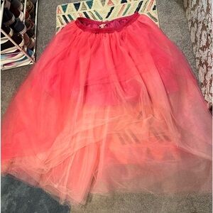 BNWT 2X pink ombré tulle high-low skirt
